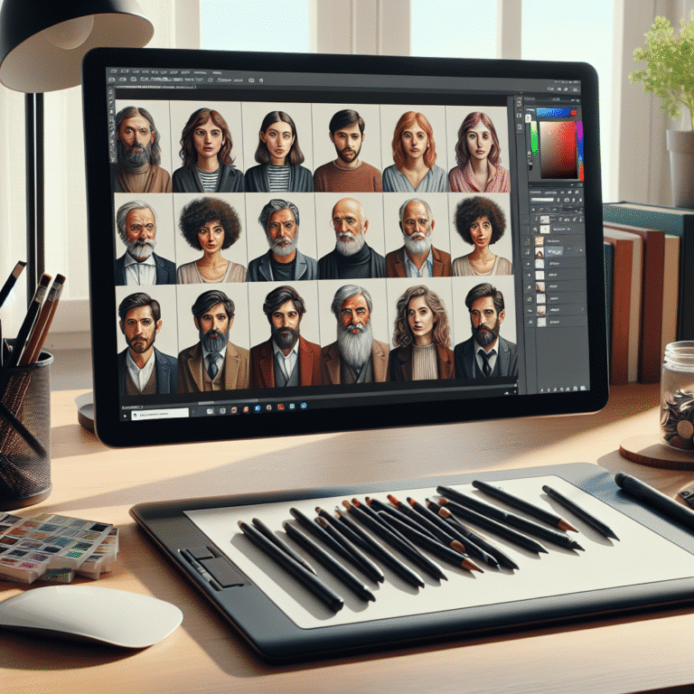easy digital portrait drawing tutorials