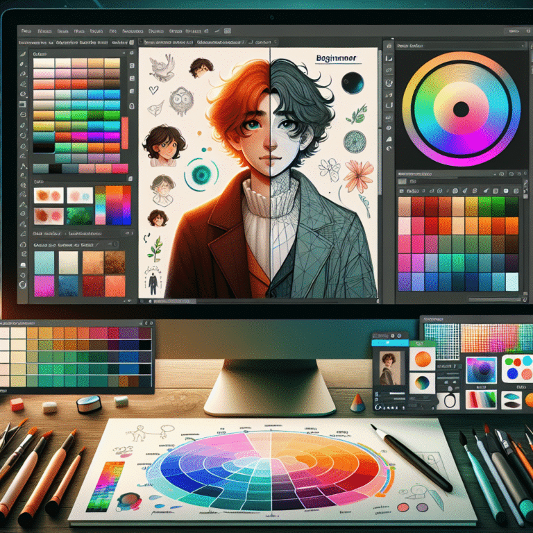 digital character coloring tips for beginners