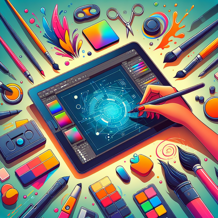 learning basic digital art tools in Photoshop