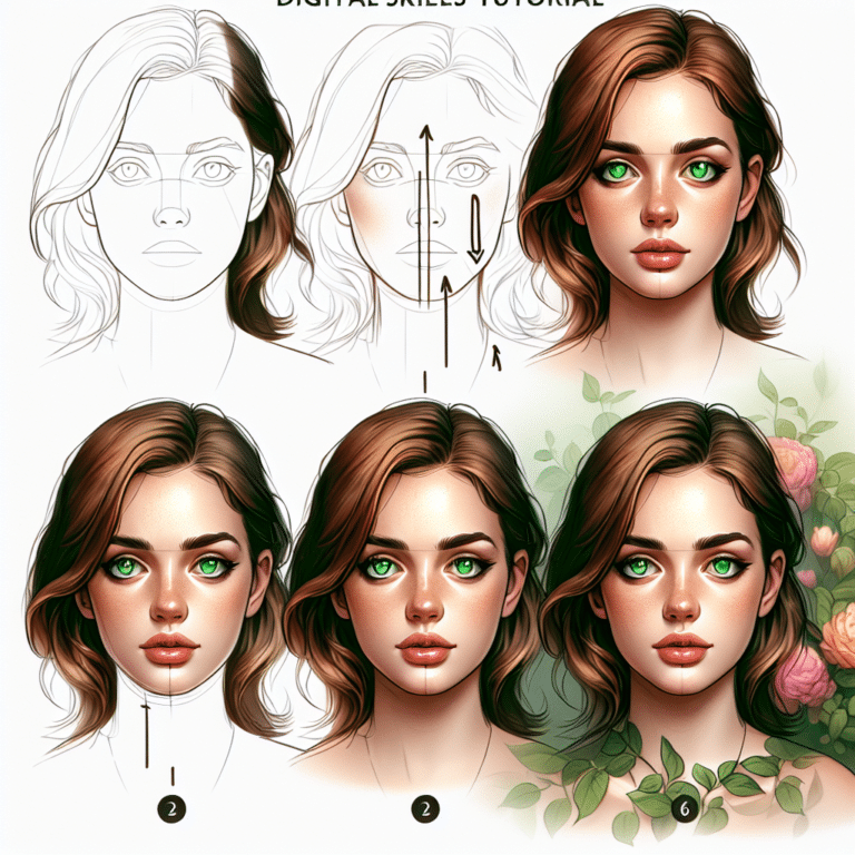 easy step-by-step guide for digital portrait painting in Photoshop